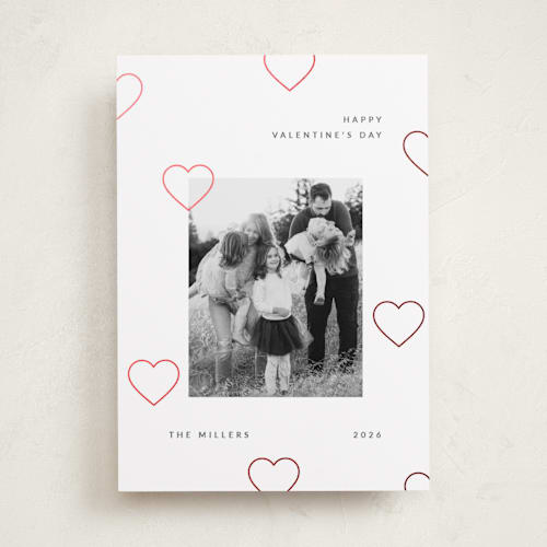 This is a heart foil stamped valentine cards with foil pressed by Sumak Studio called lovely contours printing on recycled smooth signature in standard