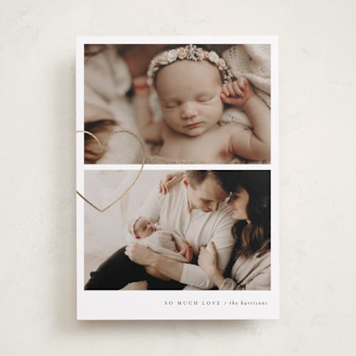 This is a pearl foil stamped valentine cards with foil pressed by Iveta Angelova called completeness printing on recycled smooth signature in standard