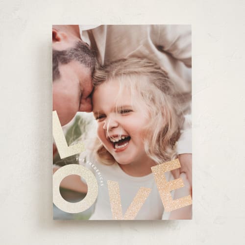 This is a cloud foil stamped valentine cards with foil pressed by Jackie Crawford called bouncy printing on recycled smooth signature in standard