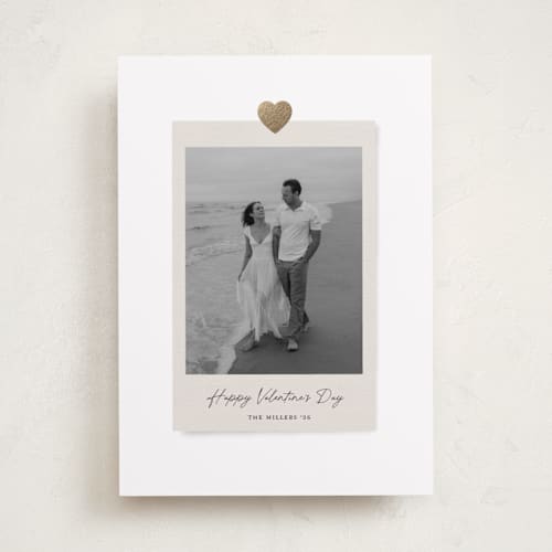 This is a pearl foil stamped valentine cards with foil pressed by Summer Winkelman called captured moment printing on recycled smooth signature in standard