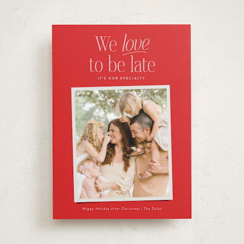 This is a apple valentines day with standard by Jackie Crawford called love to be late printing on recycled smooth signature in standard