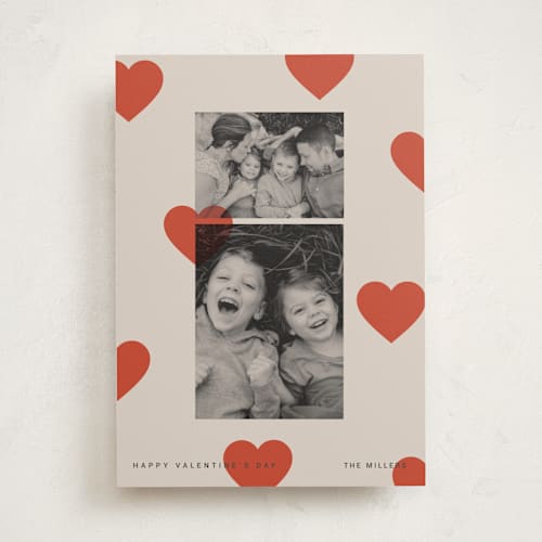 This is a heart valentines day with standard by Sumak Studio called modern hearts printing on recycled smooth signature in standard