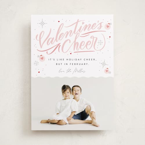 This is a petal valentines day with standard by Stephanie Hawkes called valentine's cheer printing on recycled smooth signature in standard