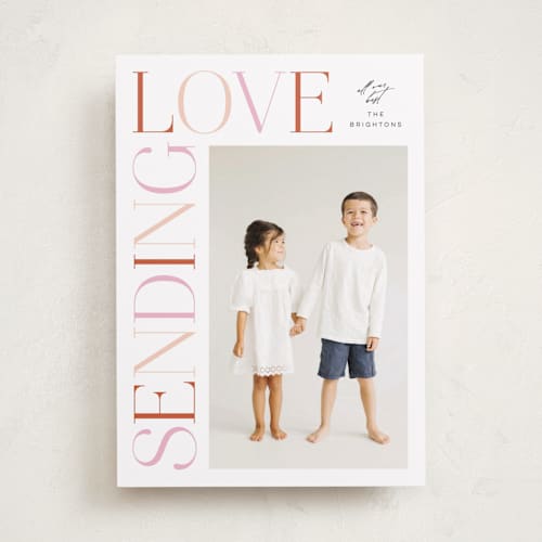 This is a pinks valentines day with standard by Ellen Schlegelmilch called moderne printing on recycled smooth signature in standard