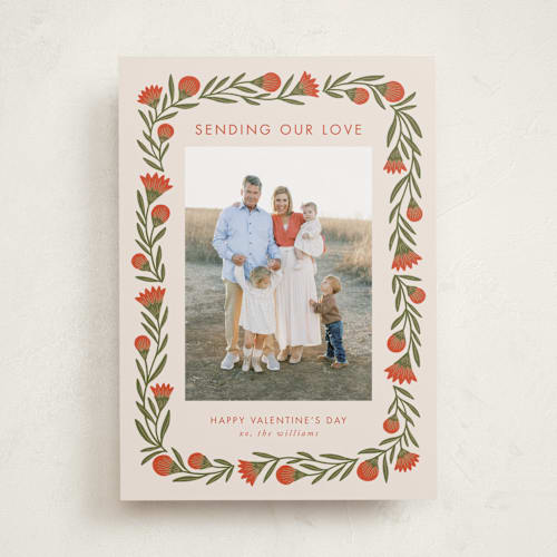 This is a apricot valentines day with standard by Jen Owens called vday wrap printing on recycled smooth signature in standard