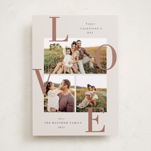 This is a latte valentines day with standard by Oma N. Ramkhelawan called scattered love printing on recycled smooth signature in standard