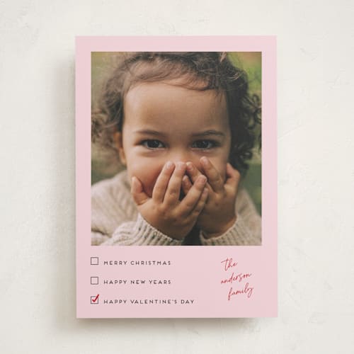 This is a cotton candy valentines day with standard by Ilene Guy called check list printing on recycled smooth signature in standard