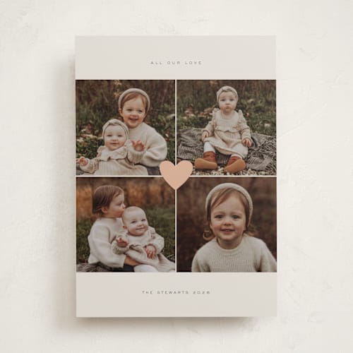 This is a blush valentines day with standard by Nicole Walsh called heart centered printing on recycled smooth signature in standard