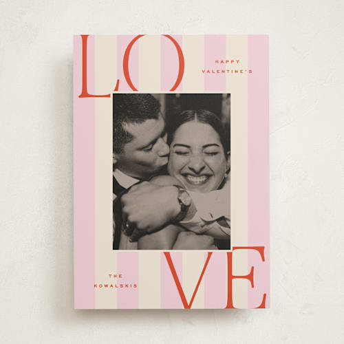 This is a bubblegum valentines day with standard by Ellen Schlegelmilch called l o v e printing on recycled smooth signature in standard