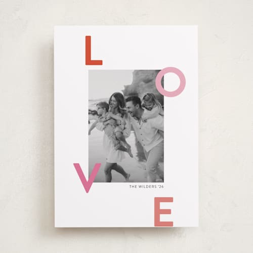 This is a berry valentines day with standard by Morgan Kendall called scattered printing on recycled smooth signature in standard