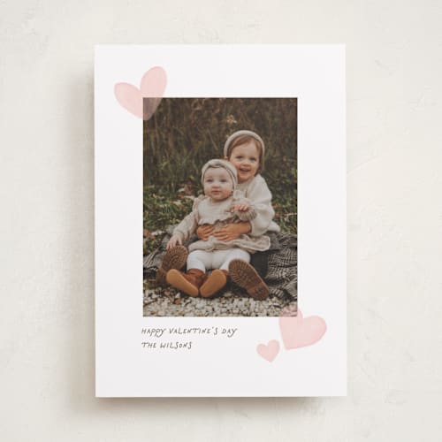 This is a winter rose valentines day with standard by Creo Study called painterly hearts printing on recycled smooth signature in standard