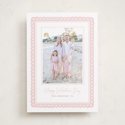 This is a petal valentines day with standard by Michelle Taylor called scallop hearts printing on recycled smooth signature in standard