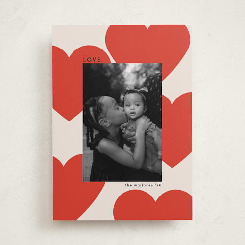 This is a cherry valentines day with standard by Morgan Kendall called floating hearts printing on recycled smooth signature in standard