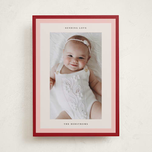 This is a garnet valentines day with standard by Lori Wemple called bright frame printing on recycled smooth signature in standard