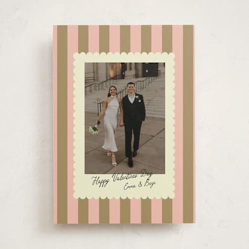 This is a butterscotch valentines day with standard by Helena Vitto called nice stripes printing on recycled smooth signature in standard