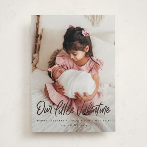 This is a chestnut valentines day with standard by Snow and Ivy called our little printing on recycled smooth signature in standard