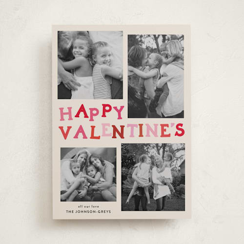 This is a peony valentines day with standard by Inkblot Design called color coded spirit printing on recycled smooth signature in standard