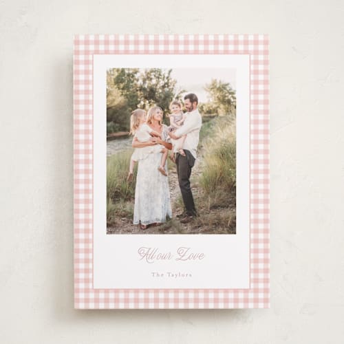 This is a cupcake valentines day with standard by Emily Betts called sweet gingham printing on recycled smooth signature in standard