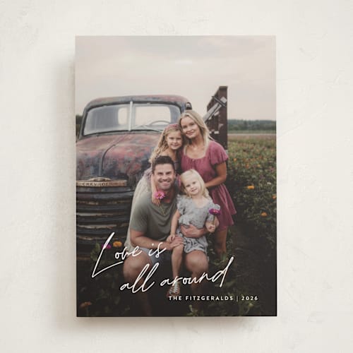 This is a cloud valentines day with standard by Jackie Crawford called love is all around script printing on recycled smooth signature in standard