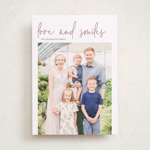 This is a peppermint valentines day with standard by Kristel called love and smiles printing on recycled smooth signature in standard