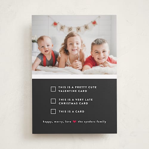 This is a dusk valentines day with standard by Susan Brown called pick one printing on recycled smooth signature in standard