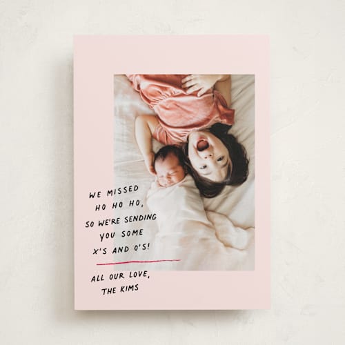 This is a blush valentines day with standard by Annie Clark called passing notes printing on recycled smooth signature in standard