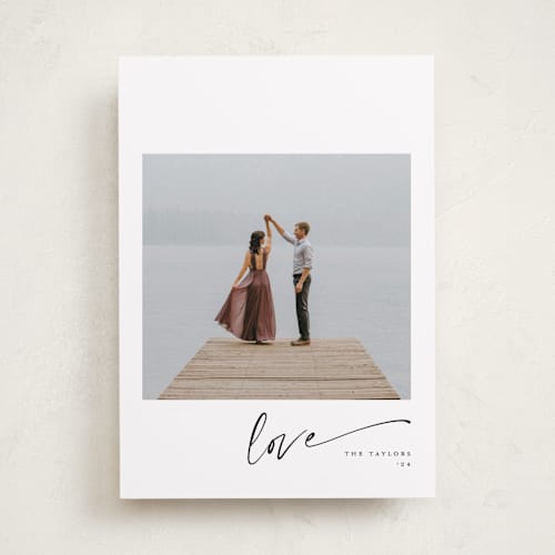 This is a licorice valentines day with standard by Eric Ransom called minimal love printing on recycled smooth signature in standard