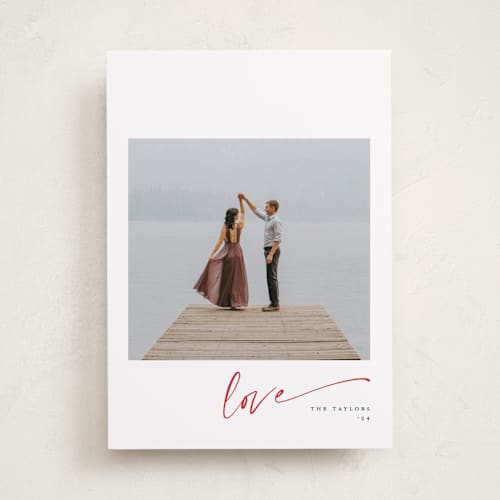 This is a cherry valentines day with standard by Eric Ransom called minimal love printing on recycled smooth signature in standard