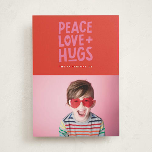 This is a cherry valentines day with standard by Jessica Corliss called peace love hugs printing on recycled smooth signature in standard