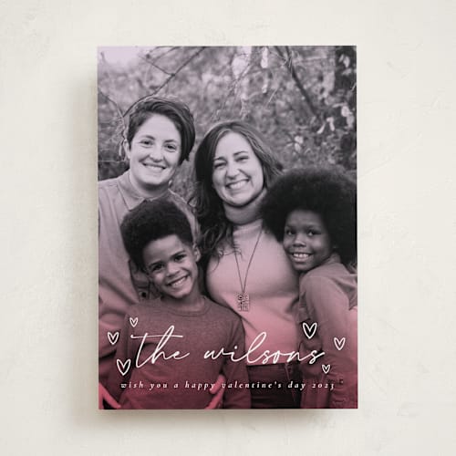 This is a affection valentines day with standard by letterfix called loving family printing on recycled smooth signature in standard