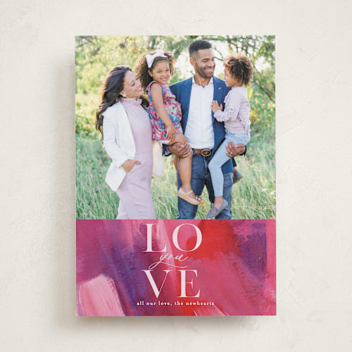 This is a berry valentines day with standard by Zhay Smith called love you so much printing on recycled smooth signature in standard