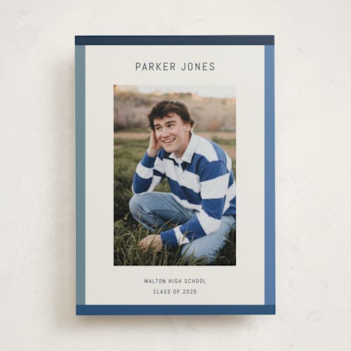 This is a ocean graduation announcements with standard by Kelly Watkins called wide frame printing on recycled smooth signature in standard