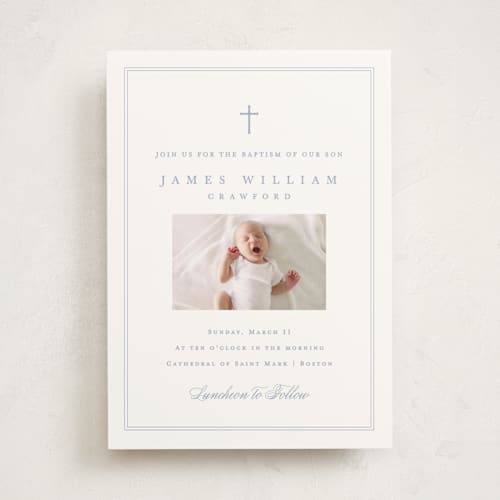 This is a carolina baptism and christening announcements with standard by Amy Kross called crawford printing on signature in standard