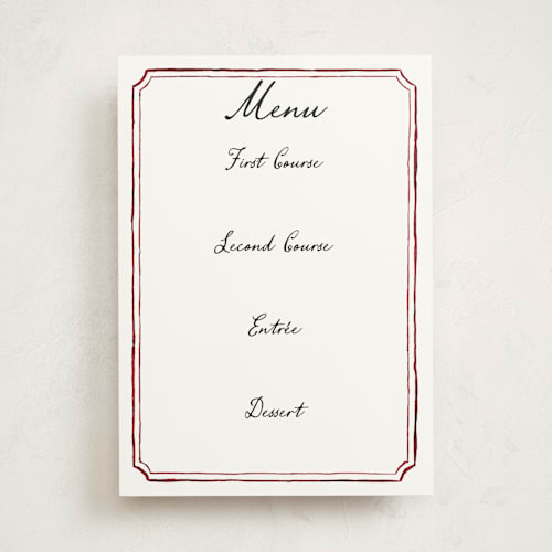 This is a wine blank hosting stationery with standard by Cass Loh called handwritten printing on signature in standard