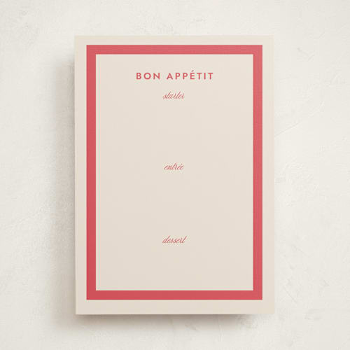 This is a berry blank hosting stationery with standard by Megan Davis called montauk printing on signature in standard