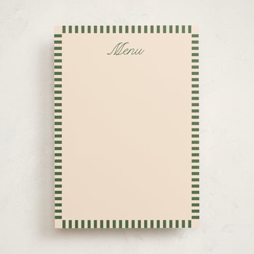 This is a forest blank hosting stationery with standard by Owl and Toad called veracruz printing on signature in standard