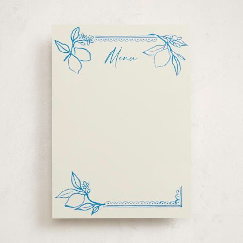 This is a ocean blank hosting stationery with standard by Pati Cascino called mediterraneo printing on signature in standard