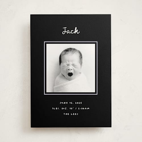 This is a noir new with standard by AK Graphics called cursive printing on doublethick in photo_mount