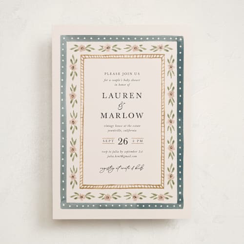This is a sea baby shower invitations with standard by leslie hamer called americana printing on signature in standard
