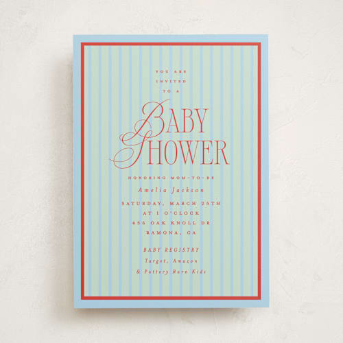 This is a sundae baby shower invitations with standard by Nazia Hyder called gelato printing on signature in standard