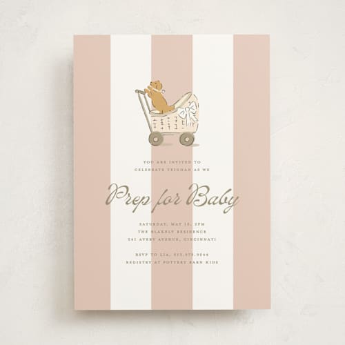 This is a gelato baby shower invitations with standard by Susan Zinader called preppy pup printing on signature in standard