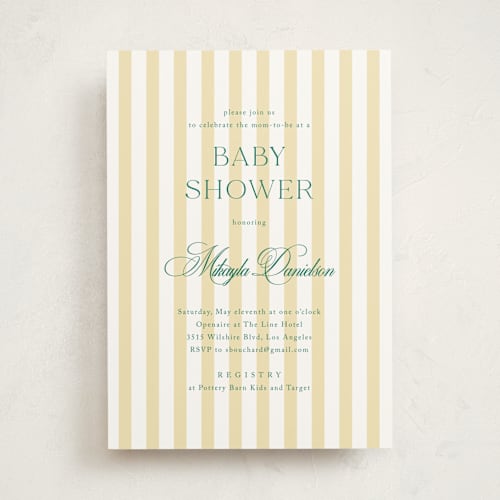 This is a sunshine baby shower invitations with standard by Kelly Schmidt called resort printing on signature in standard