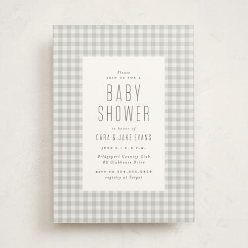 This is a elephant baby shower invitations with standard by Lea Delaveris called charming printing on signature in standard