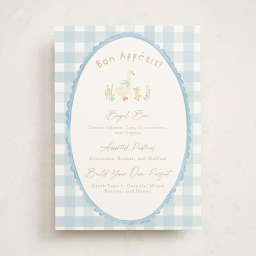 This is a sky baby shower decorations with standard by Creo Study called vintage goose printing on doublethick in 5x7