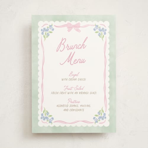 This is a cupcake baby shower decorations with standard by Creo Study called little fleur printing on doublethick in 5x7