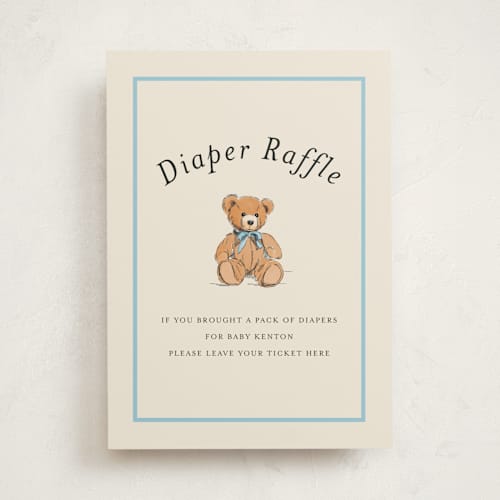 This is a frost baby shower decorations with standard by Becky Nimoy called antique teddy bear printing on doublethick in 5x7