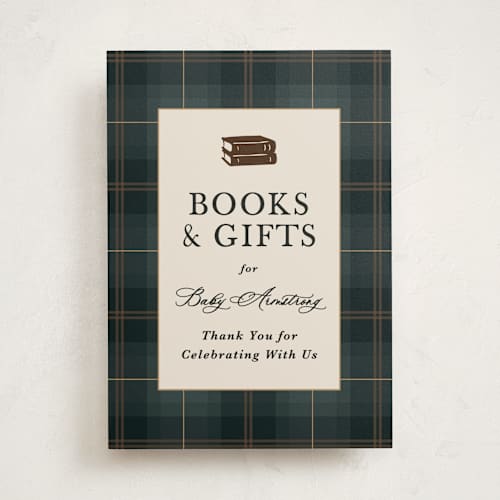 This is a juniper baby shower decorations with standard by Kate Ahn called wesley printing on doublethick in 5x7