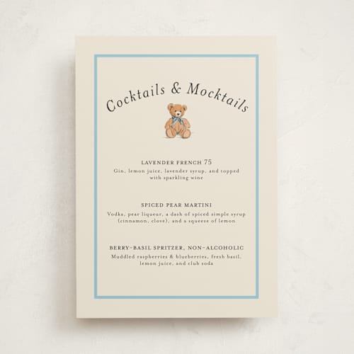 This is a frost baby shower decorations with standard by Becky Nimoy called antique teddy bear printing on doublethick in 5x7