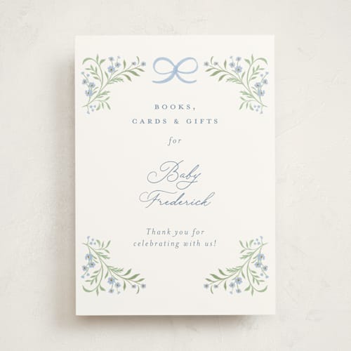 This is a sky baby shower decorations with standard by Paper Raven Co. called darling printing on doublethick in 5x7