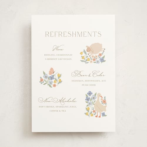 This is a meadow baby shower decorations with standard by Brandy Folse called spring awakening printing on doublethick in 5x7